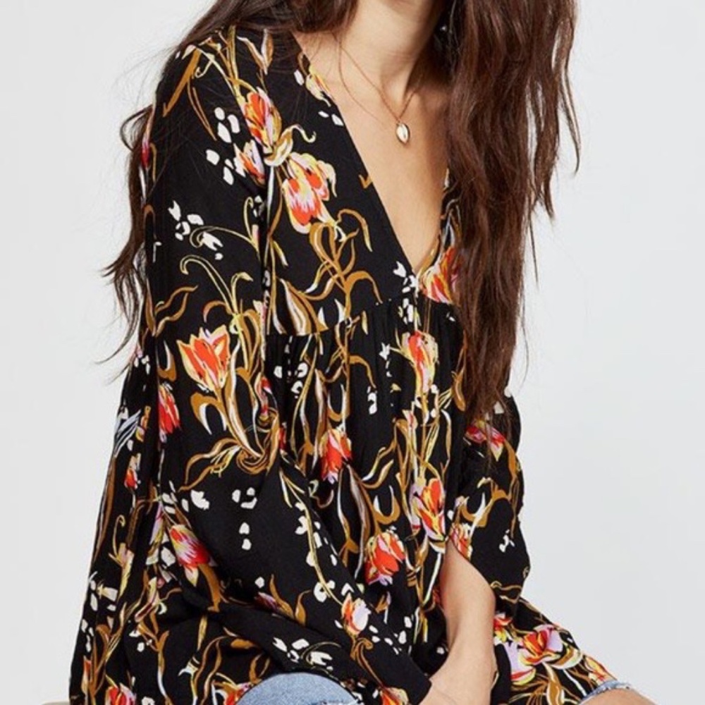 Free People Floral Tunic